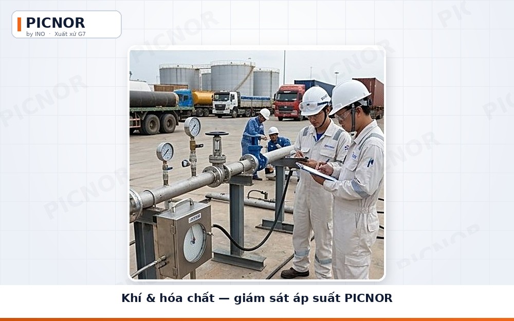 Giám sát áp suất đường ống khí bằng PICNOR